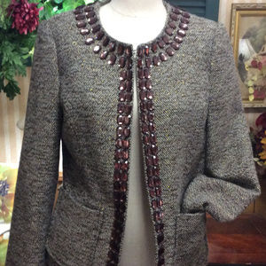 Dana Buchman Jeweled Gem Stones Evening Jacket 4